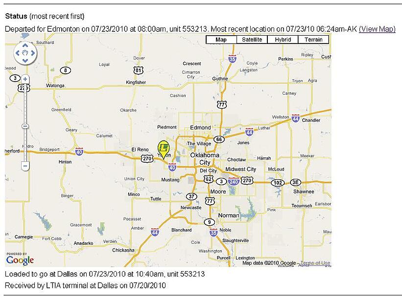 Lynden Transport offers real time GPS mapping for tracking shipments