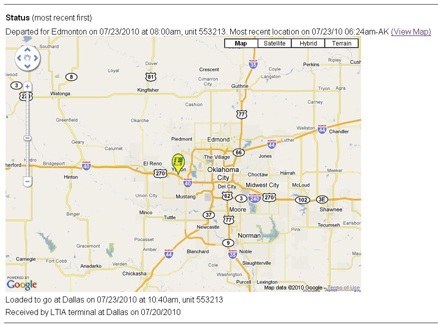 Lynden Transport offers real time GPS mapping for tracking shipments