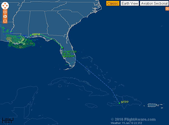Relief flights to Haiti - online tracking