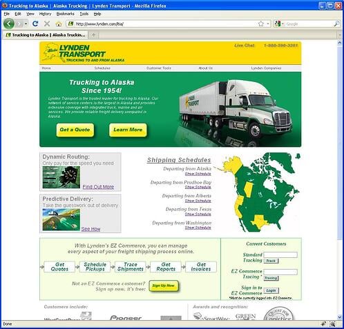 New Lynden Transport website