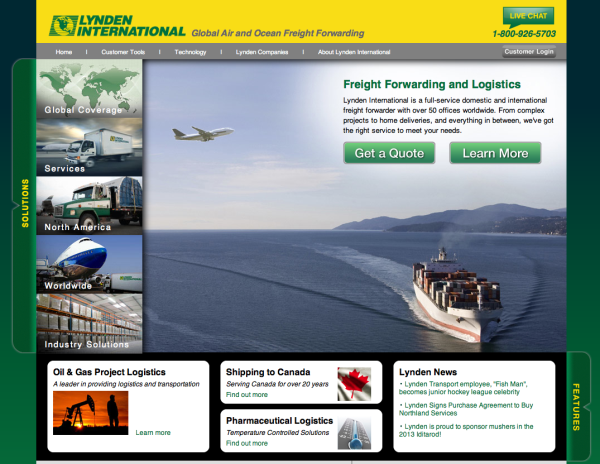 Lynden Logistics launches newly designed website