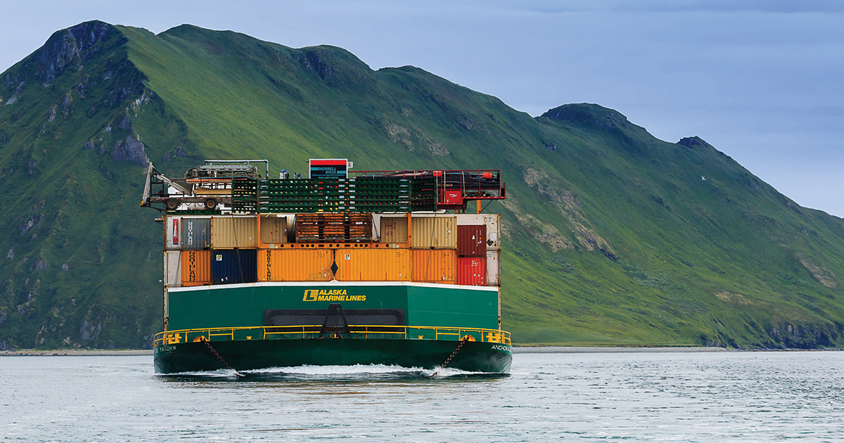 Alaska Marine Lines rail barge