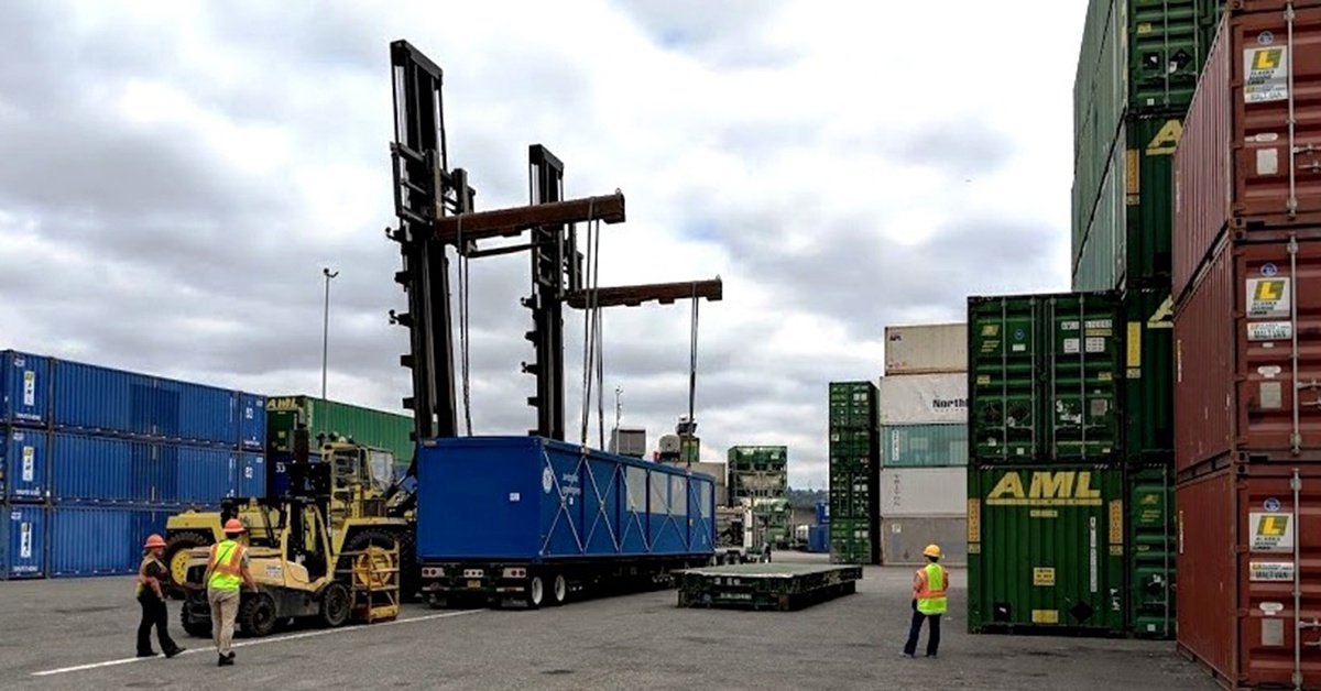 Container at Alaska Marine Lines service center