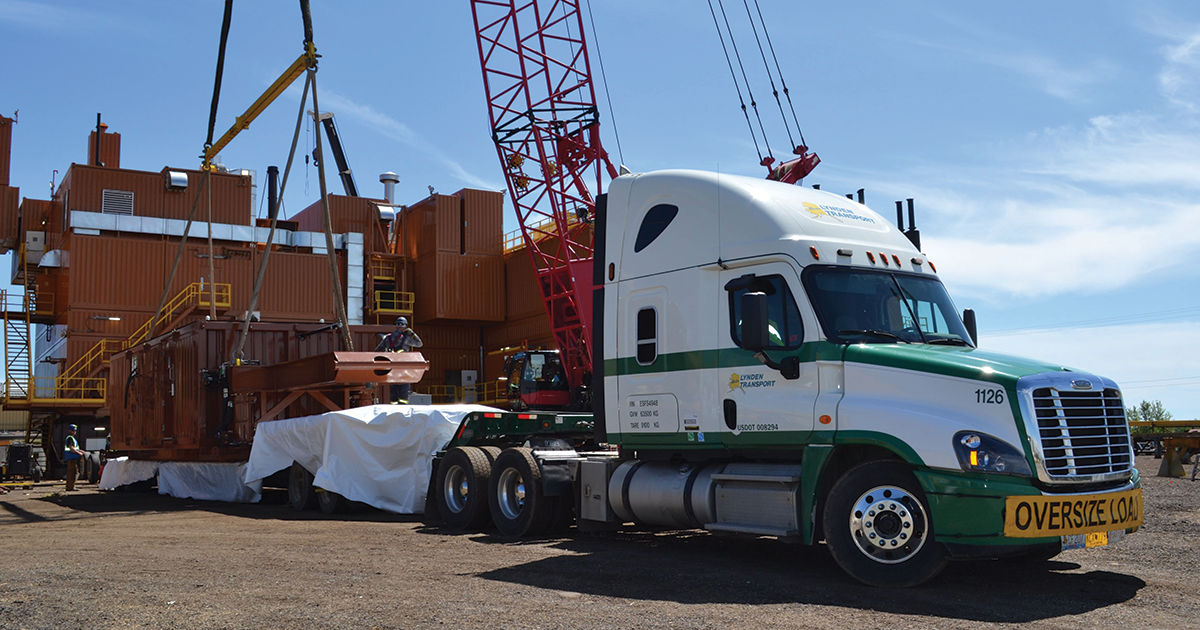 Lynden hauling ERD rig