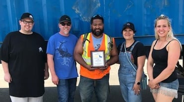 Edward Tuia at the truck driving championships