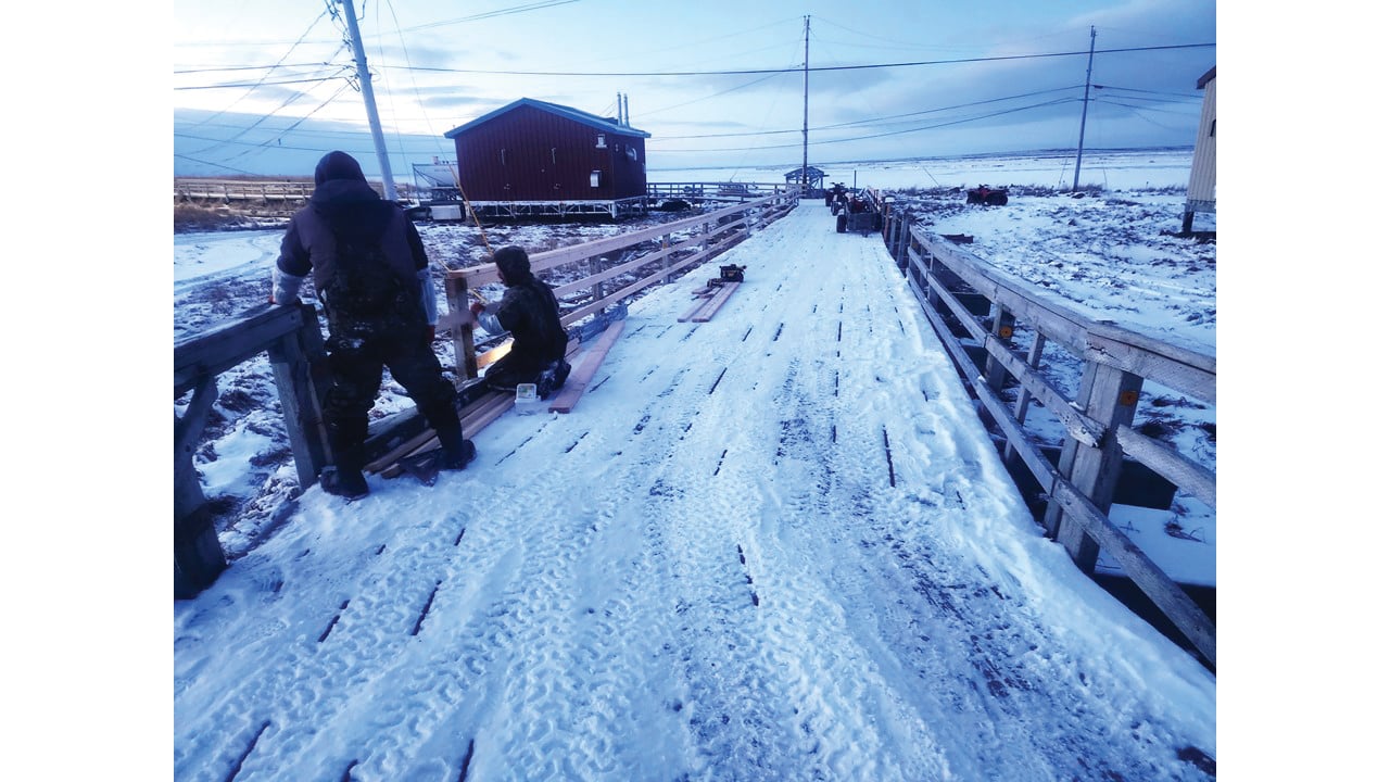 Knik storm team in Chefornak 2025