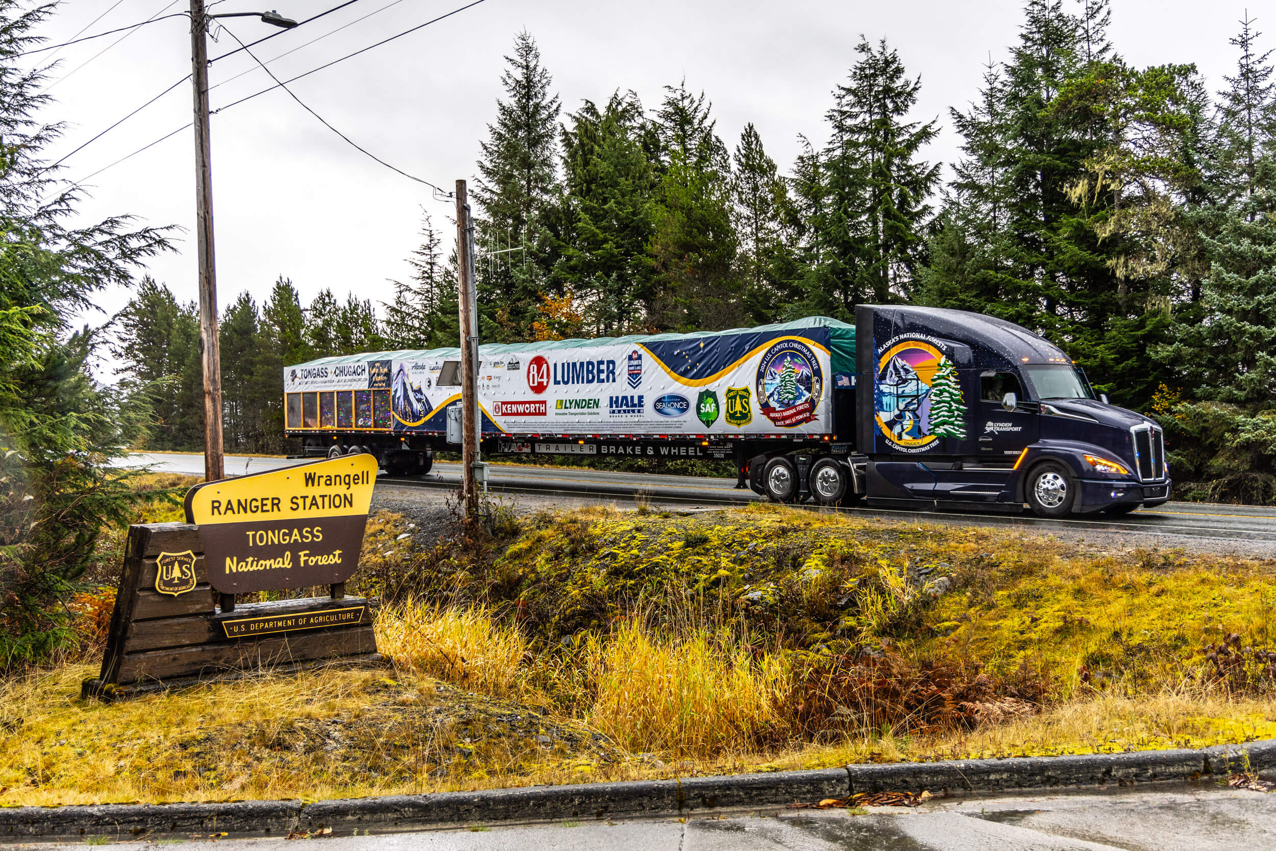 Lynden Transport Drivers To Deliver Capitol Christmas Tree Again Lynden carries 2024 U.S. Capitol Christmas Tree from Alaska’s Tongass
